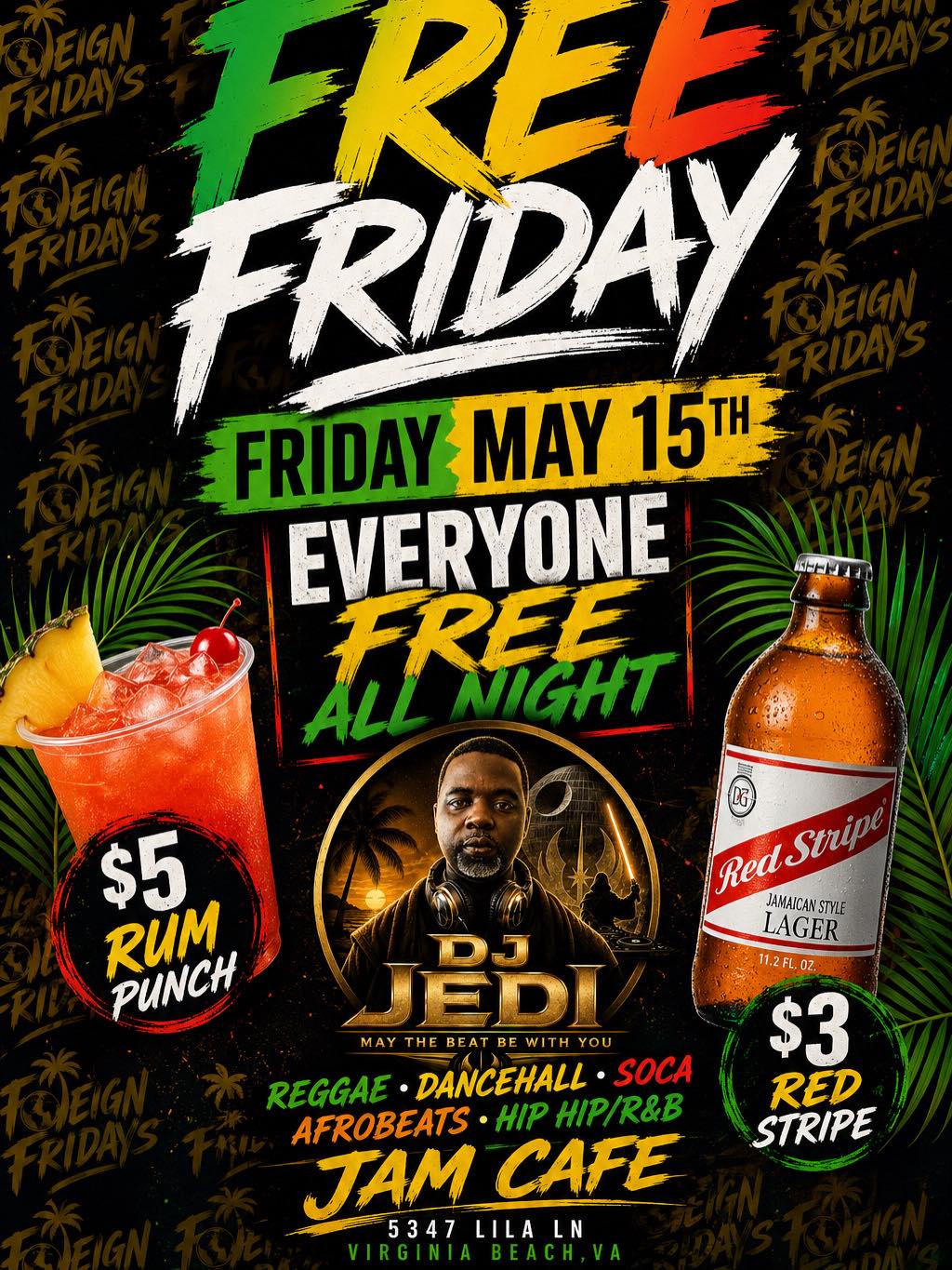Free Friday with DJ Jedi at Jam Cafe