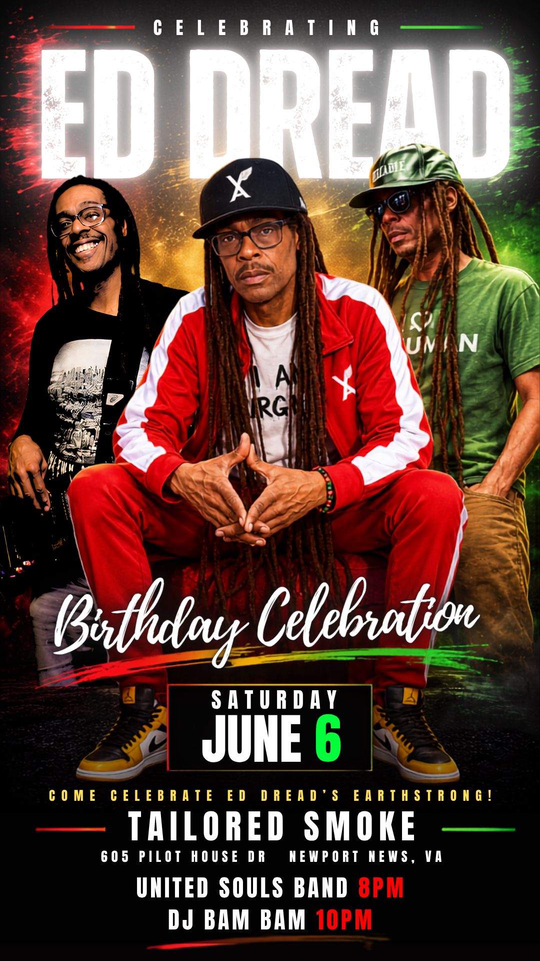 Ed Dread Birthday Celebration Featuring United Souls Band