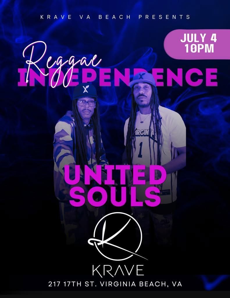United Souls – Reggae Independence at Krave VA Beach