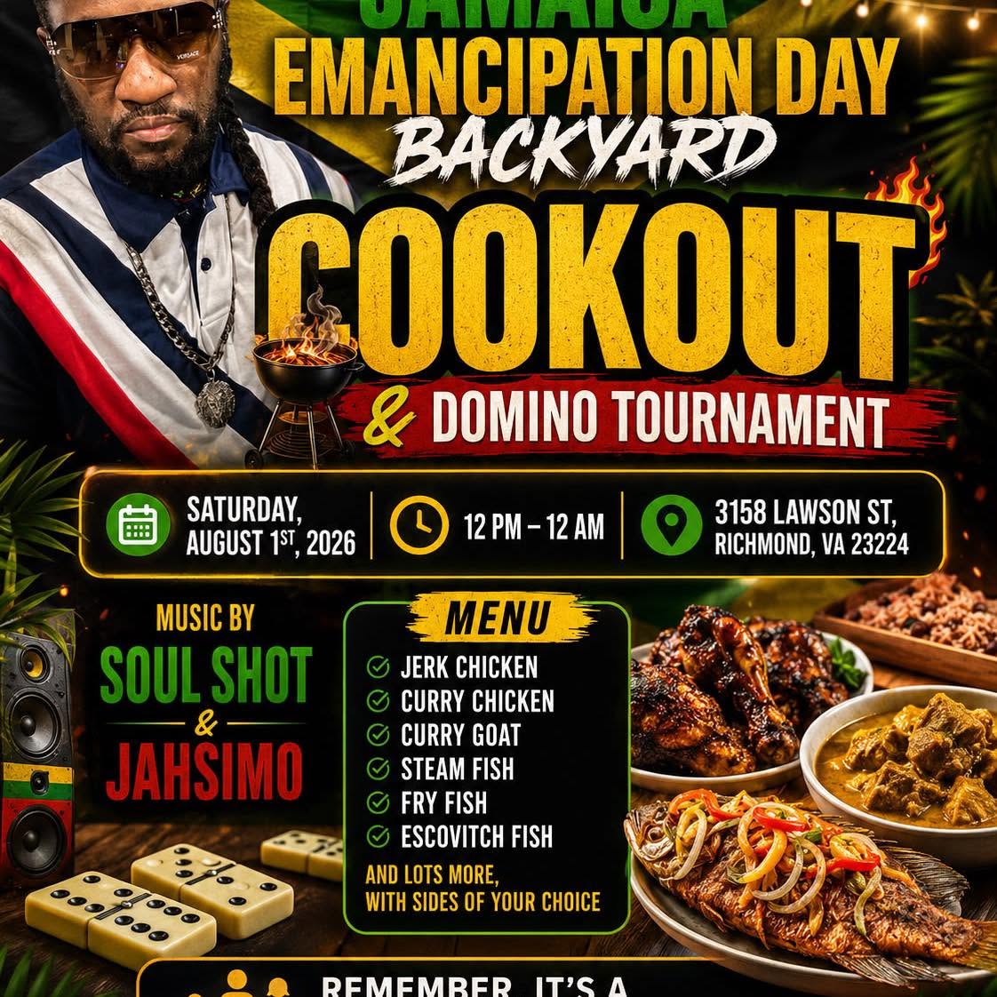 Jamaican Emancipation Day Backyard Cookout & Domino Tournament