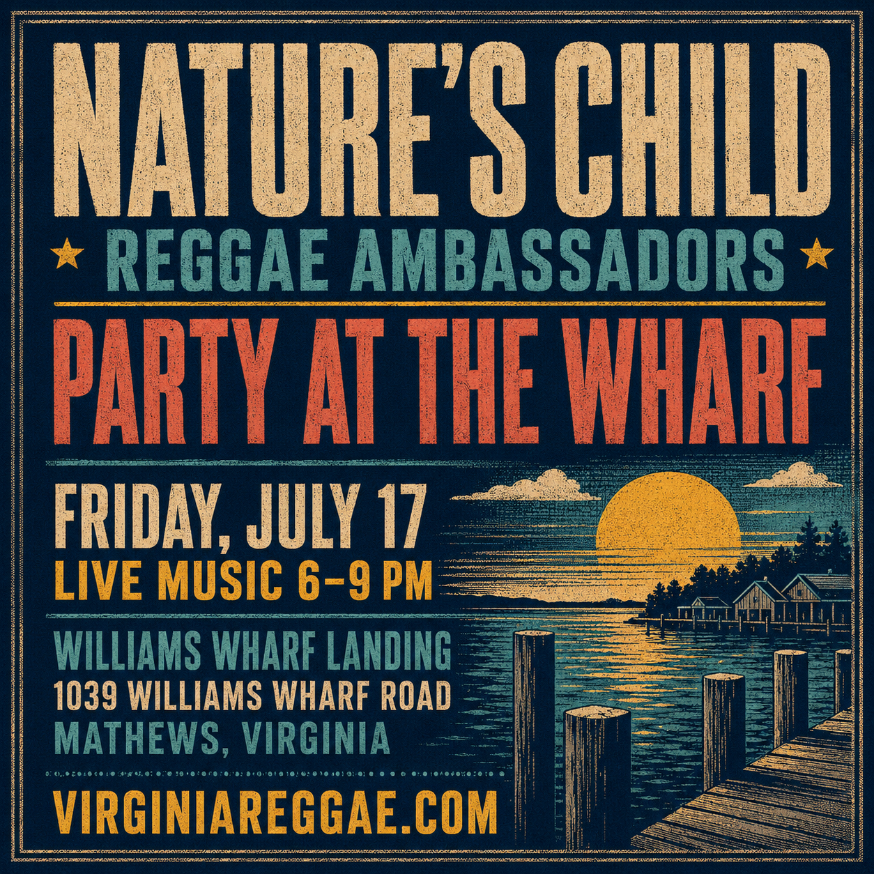 Nature’s Child Live at Williams Wharf Landing in Mathews