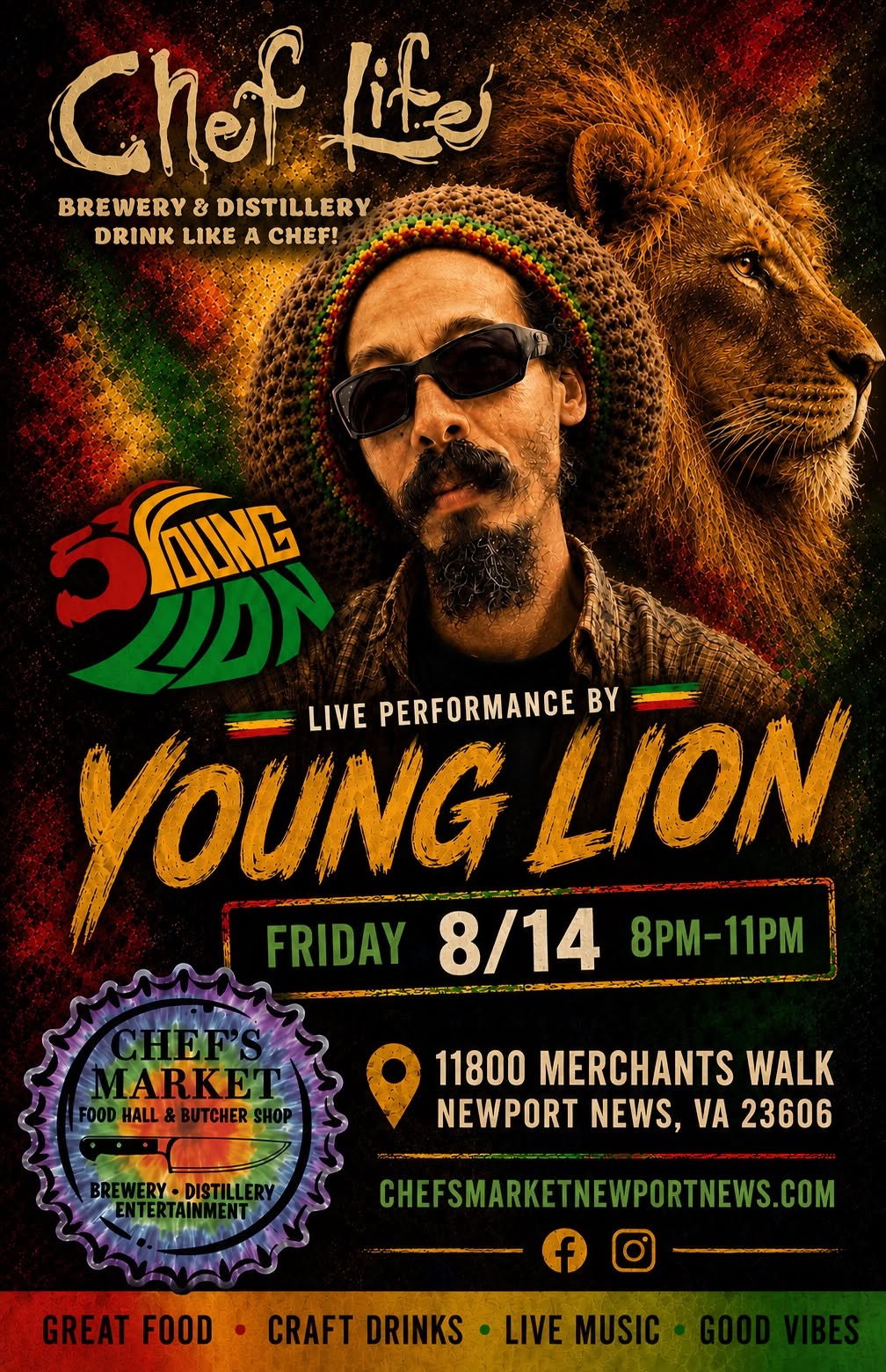 Young Lion Live at Chef Life Brewery & Distillery