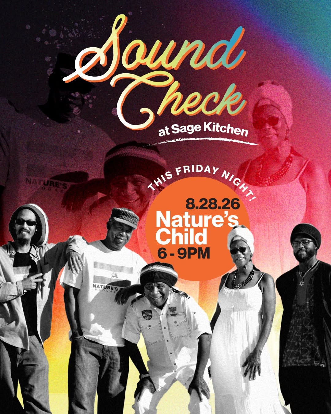 Nature's Child performing at Sound Check at Sage Kitchen, Virginia Beach, August 28 2026