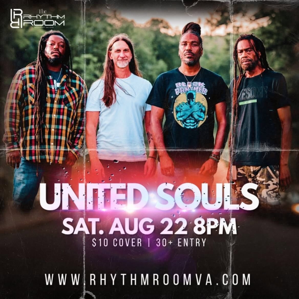 United Souls live at The Rhythm Room in Hampton, Virginia on Saturday, August 22, 2026